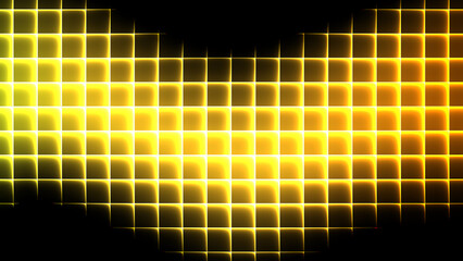 黒背景とカラフルなホログラム