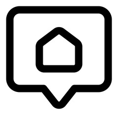 Chat House Line Icon Vector, Modern Outline Communication and Messaging Design for Chat and Call Concept