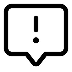 Chat Exclamation Line Icon Vector, Modern Outline Communication and Messaging Design for Chat and Call Concept