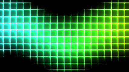 黒背景とカラフルなホログラム