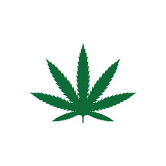 Canabis leaf logo and symbol