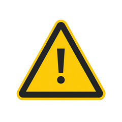 Yellow triangle warning sign with black border and exclamation point