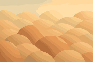 Curved composition terrain rounded vector lighting clay under field illustration diffused