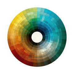 Circular mosaic of colors