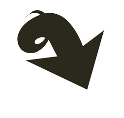 down arrow icon on white background	