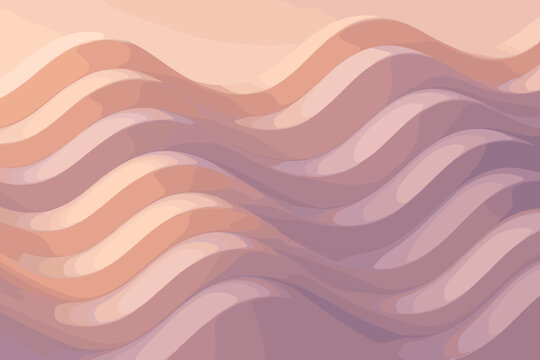 Featuring swells curved vector flowing undulations gentle harmony surface forming smooth illustration