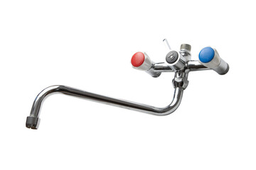 Old water faucet isolated on transparent background