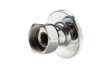 Straight connection with union nut isolated on transparent background