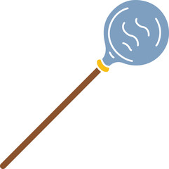 Round blue lollipop on wooden stick
