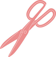 Pink handled scissors slightly open