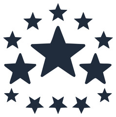 Obraz premium Stars Circle: Five Point Stars, Decorative Star Pattern, Awards Design