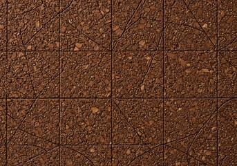 a close up of a brown tile floor with a pattern on it