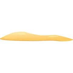 A Simple Pixelated Sand Dune in Warm Golden Yellow Colors with a Transparent Background and a Smooth Curved Shape on a White Canvas Suitable for Digital Art and Graphic Design Projects