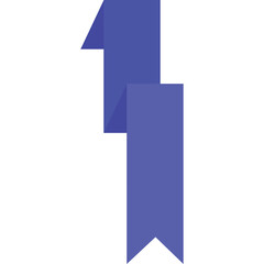 A Blue Ribbon Banner With Transparent Background In A Simple Flat Design Illustration On A White Background Indicating A Sale Or Special Offer