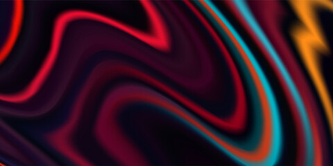 Colorful fluid 3D shapes. Abstract liquid gradient elements on dark background. abstract colorfull background.