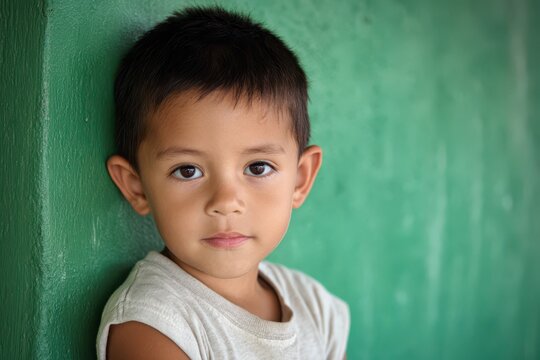 Paraguay Child. Happy Latino Boy with Copy Space for Text
