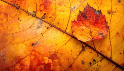 Autumn leaf texture close-up
