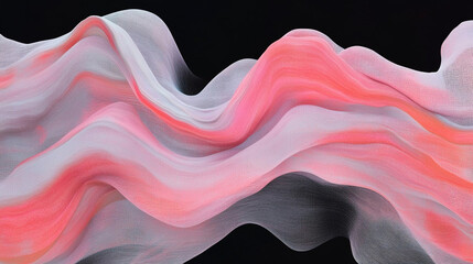 Beautiful light abstract gradient fabric on a black background