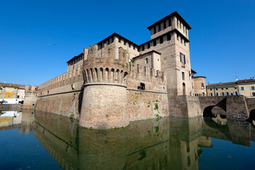 FONTANELLATO, ITALY, MARCH 20, 2025 - The Fortress of San Vitale in Fontanellato, Province of Parma, Emilia-Romagna, Italy