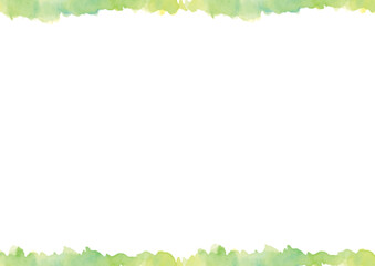Pastel Watercolor Frame – Soft Green Background Design