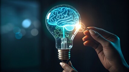 Illuminating Innovation A Human Brain Inside a Lightbulb Concept of Ideas and Creativity for Business and Science Advancements