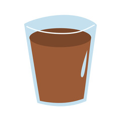 Glass of Chocolate Milk drink illustration