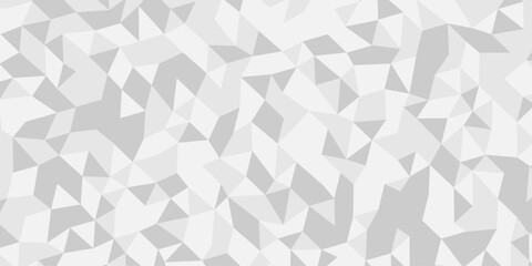 Abstract geometric wall tile and metal cube background triangle wallpaper. Seamless geometric pattern low polygon backdrop background. Gray diamond overlap polygonal background.	