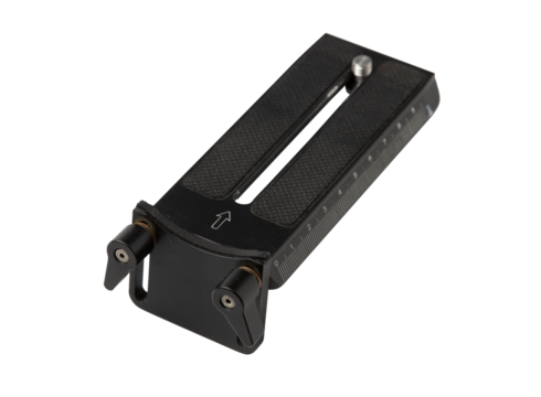 Tripod quick release plate isolated on transparent background