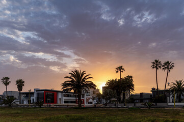 Obraz premium Lever du jour à Swakopmund en Namibie