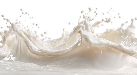 Milk splash, creamy waves