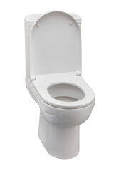 Ceramic toilet bowl isolated on transparent background