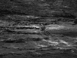 lava fields and volcanism on Reykjanes Peninsula in Iceland