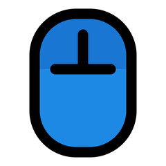 Mouse Filled Line Icon Vector, Bold Outline Device and Electronic Symbol for Technology, Computer, and Gadget Concept