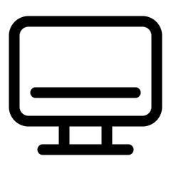 Computer Line Icon Vector, Modern Outline Device and Electronic Symbol for Technology, Computer, and Gadget Concept