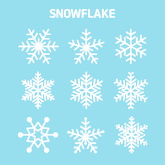 겨울 눈송이 라인드로잉 아이콘 세트(winter snowflake line drawing icon set)