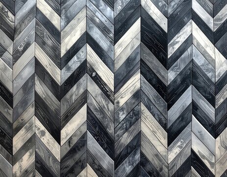Abstract herringbone pattern wall tiles