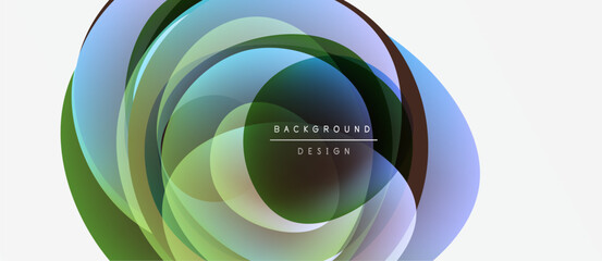 Abstract circular layers, vibrant colors blend. Modern design element, smooth gradients create depth. Background features text background design.