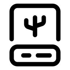 Fototapeta premium Harddisk Line Icon Vector, Modern Outline Device and Electronic Symbol for Technology, Computer, and Gadget Concept