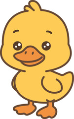 Cute cartoon Duck Illustration for kids