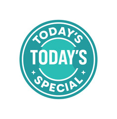 Obraz premium Round badge vector design text TODAY SPECIAL bold modern font round sticker badge isolated on white