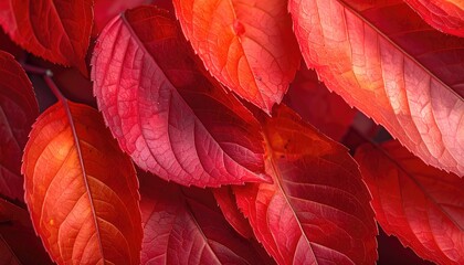 Vibrant autumn leaves close-up