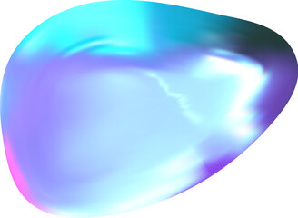 Reflective 3D blob with soft chrome hues. Y2K abstract design highlights a smooth 3D chrome liquid surface.