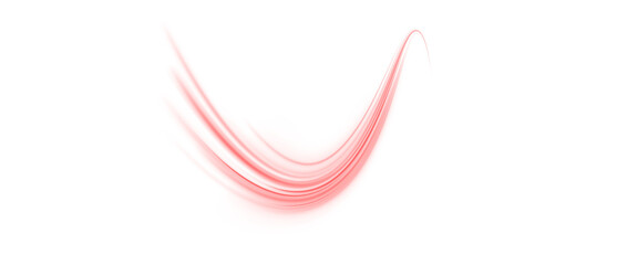 Red light trail PNG, dynamic city streak, glowing automobile motion effect