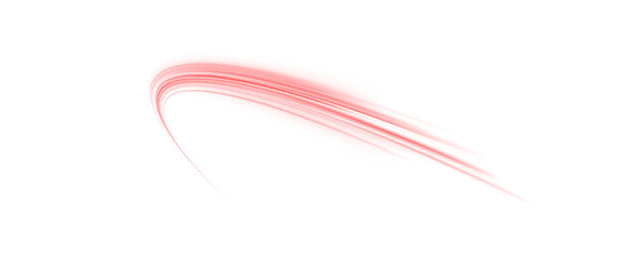 Glowing red vector line PNG, high-speed city vehicle blur, futuristic streak effect
