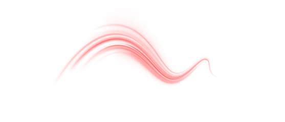 Red neon trail PNG, glowing high-speed city vehicle lines, abstract streak