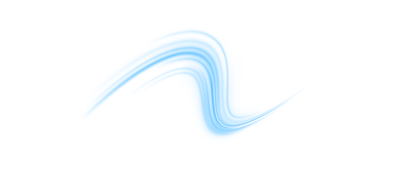 PNG blue line, dynamic laser streaks with motion blur overlay. Swirling curves create luminous trails. Ideal for digital visuals.