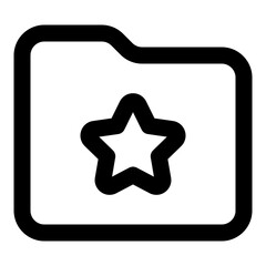 Favorite Folder Line Icon Vector, Modern Outline Folder and Document Symbol for File Management and Office Organization Concept