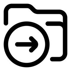 Export Folder Line Icon Vector, Modern Outline Folder and Document Symbol for File Management and Office Organization Concept