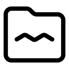 Corrupt Folder Line Icon Vector, Modern Outline Folder and Document Symbol for File Management and Office Organization Concept