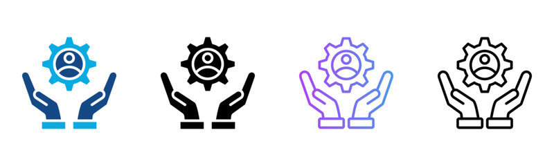 Support Icon Multiple Style Vector Illustration
